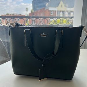 Kate Spade Purse in olive green. Brand new with pink fabric protector bag